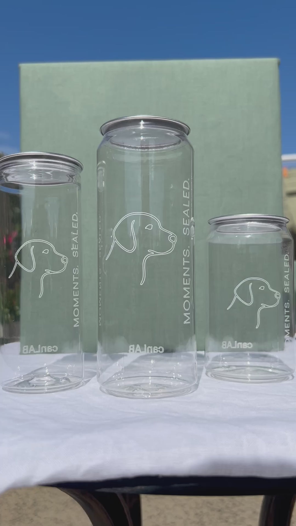 canLAB 500ml Tall PET Can (with Lid) - Box of 100