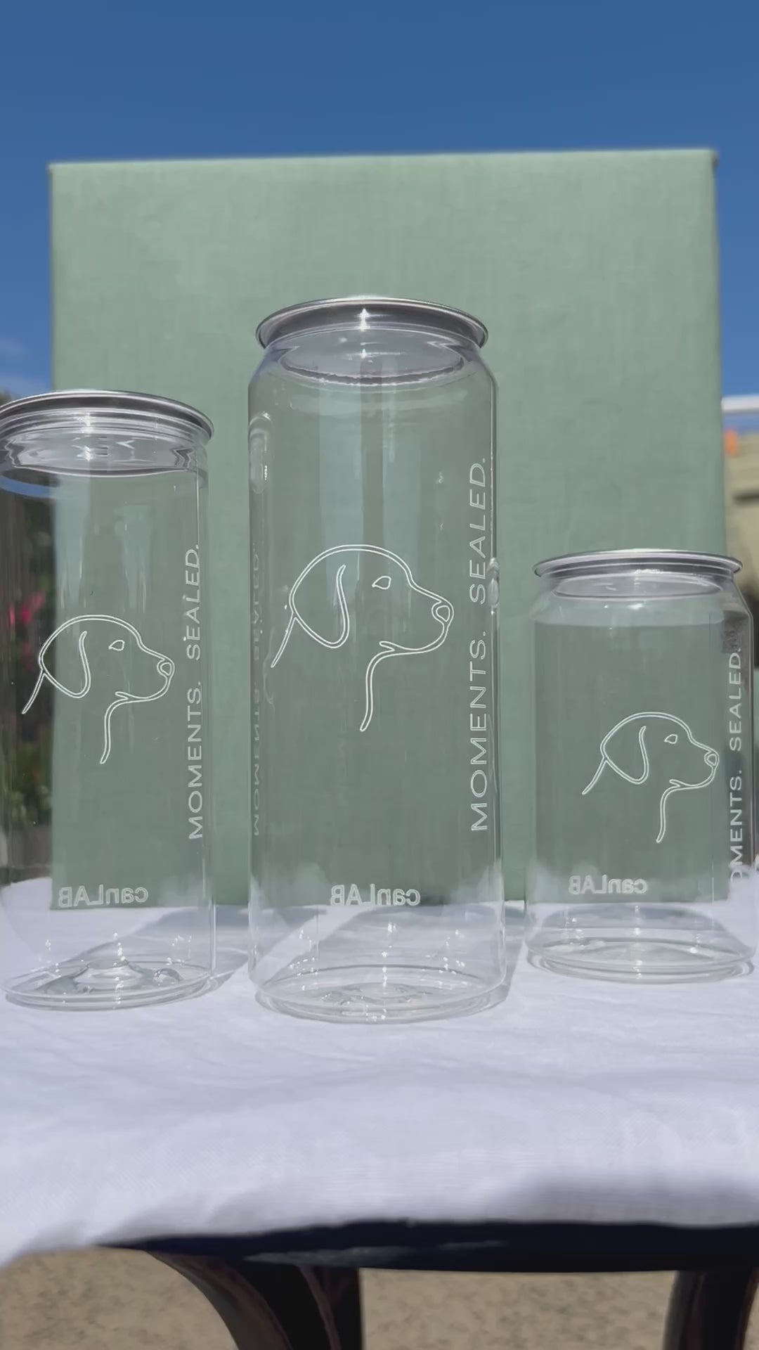 canLAB 500ml Tall PET Can (with Lid) - Box of 100